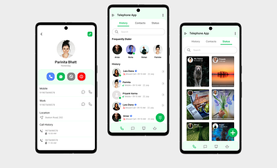 Telephone App callerapp figma mobileapp telephone app ui uiux