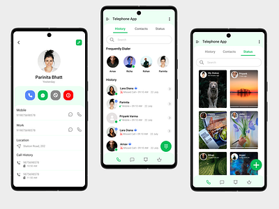 Telephone App callerapp figma mobileapp telephone app ui uiux