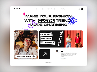 BARLO. E-commerce Cloths Store Hero Section design app designer e commerce e commerce design e commerce landing page graphic design hero section illustration landingpage design service typography ui ui design user interface ux web design website designn