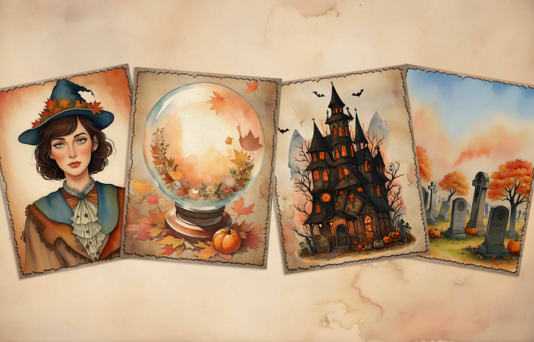 Free Halloween Junk Journal Ephemera by Hearts and Peaches on Dribbble