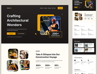 Construction Website Design architecture construction construction website design designideas figma figma file homepage homepage design landingpage landingpage design ui ui design ui designer web web design website website design