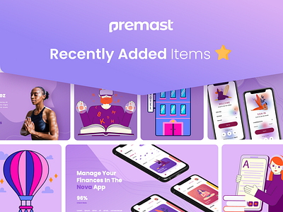 Premast | Recently Added Items ⭐️ business colorful creative design education illustration mobileapp powerpoint template ppt presentation travel