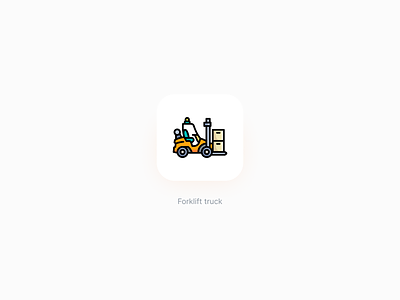Forklift truck icon app icon art brand identity branding doodle icon icon pack icon set iconography illustration logo product icon sticker ui ux vector