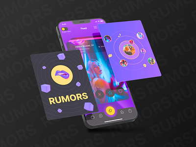 Rumors app app branding design dribbble ui