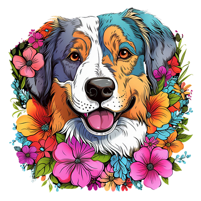 The Dog Coloring Pattern graphic design logo