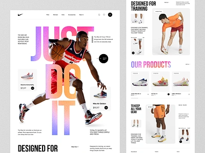 Website design design ecommerce elegant grid landing page layout lifestyle nike product website shoe shop shop sneakers shop sportswear trainer shop ux uxdesign web web design webdesign website