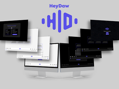 HeyDaw branding design desktop applicaton graphic design illustration music software ui ux vector