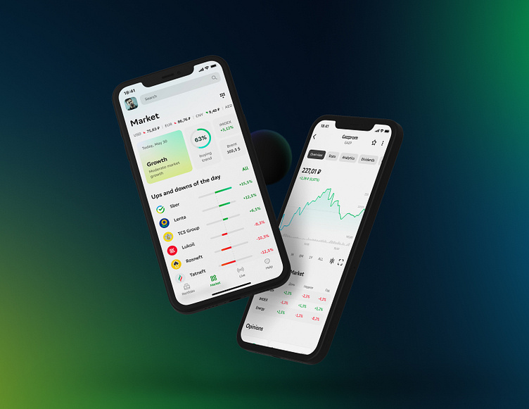 Investor App UI by Andrew Yar on Dribbble