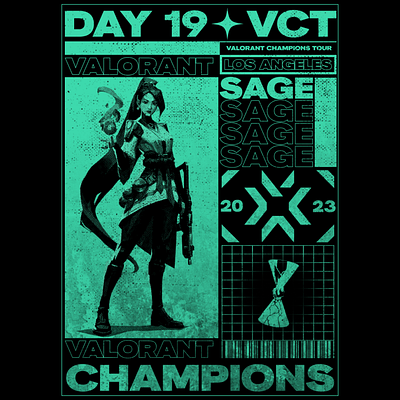 Valorant Champions 2023 - Day 19 art artwork design poster valorant
