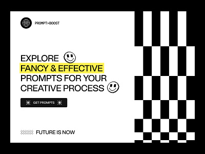 PROMPT>BOOST - Website agency big typography bold creative design grid marketing pattern ui ux web web design website