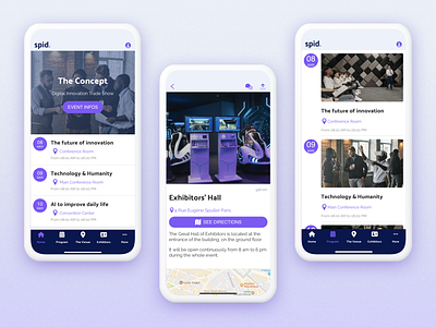 Spid - Events Mobile App for iOS and Android agenda android app builder app store conference convention events events app festival google play ios meeting mobile application mobile apps native apps no code push notifications pwa