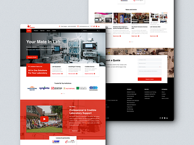 Indotech Scientific Homepage Re-Design branding design landingpage ui ux website