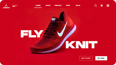 Concept Nike Landing Page app branding design ui ux