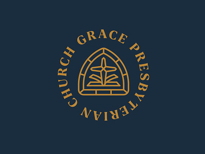 Grace Presbyterian Church Logo Seal branding church church branding cross logo design graphic design identity logo