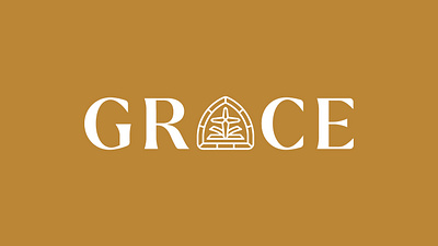 Grace Presbyterian Church Wordmark Lockup branding church church branding cross logo design graphic design identity logo