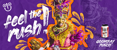 Bahamas Goombay Punch (Concept) bahamas bahamas goombay punch bahamas junkanoo bahamian designer billboard billboard design brand identity branding design drink energy graphic design junkanoo purple rush soda sugar