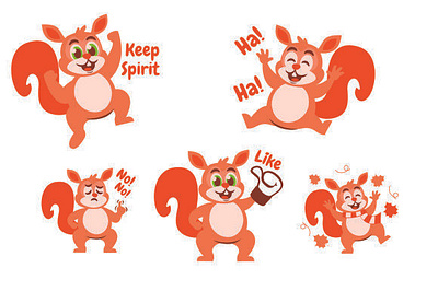 Squirrel Stickers Pack animation branding branding company graphic design logo motion graphics ui