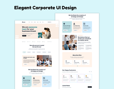 Elegant Corporate Web UI dribbleshot figma graphic design productdesign ui ux webdesign