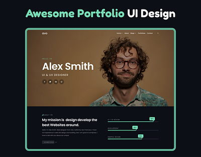 Awesome Portfolio UI figma graphic design portfolioui productdesign uidesign web development