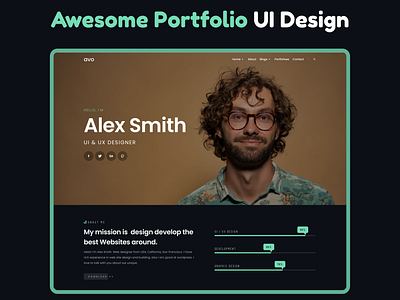 Awesome Portfolio UI figma graphic design portfolioui productdesign uidesign web development