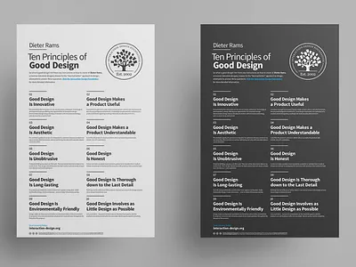 Ten Principles of Good Design design design principles dieter rams education good design graphic design interaction poster ui ux