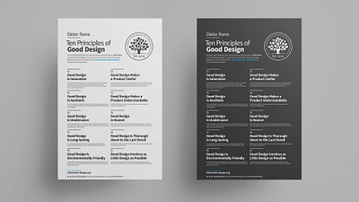 Ten Principles of Good Design design design principles dieter rams education good design graphic design interaction poster ui ux