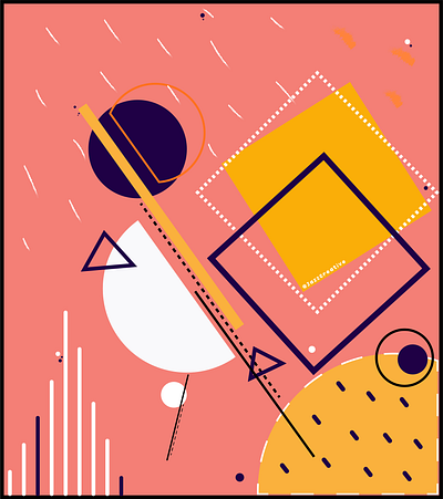 Pink Lemonade. Random Abstract Doodle. abstract adobe adobe illustrator graphic design illustration lemonade pink