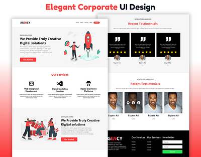 Corporate Agency UI figma graphic design productdesign ui ux web design