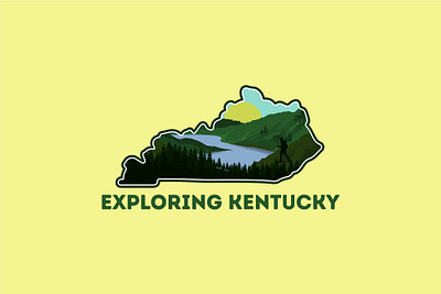 Exploring Kentucky T-shirt Design arifgraphix camping logo graphic design hiking illustration kentucky logo design mountain logo nature logo outdoor logo outdoor t shirt design patch design river t shirt design usa