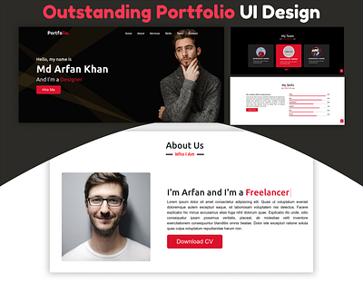 Portfolio UI Design - Html branding figma graphic design illustration productdesign u ui uidesign web design