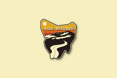 Ride Byroads arifgraphix biking camping logo graphic design illustration logo design mountain logo nature logo outdoor logo outdoor t shirt design patch design riding logo trail logo