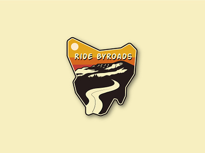 Ride Byroads arifgraphix biking camping logo graphic design illustration logo design mountain logo nature logo outdoor logo outdoor t shirt design patch design riding logo trail logo