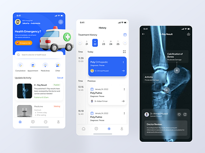 Hospital App 3d animation branding illustration typography ui ux