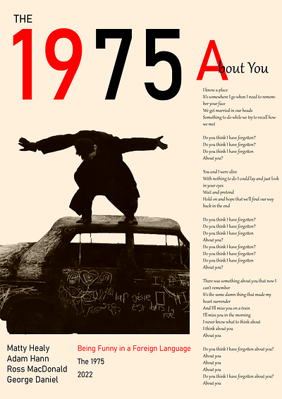 The 1975 Poster design graphic design illustration minimal typography