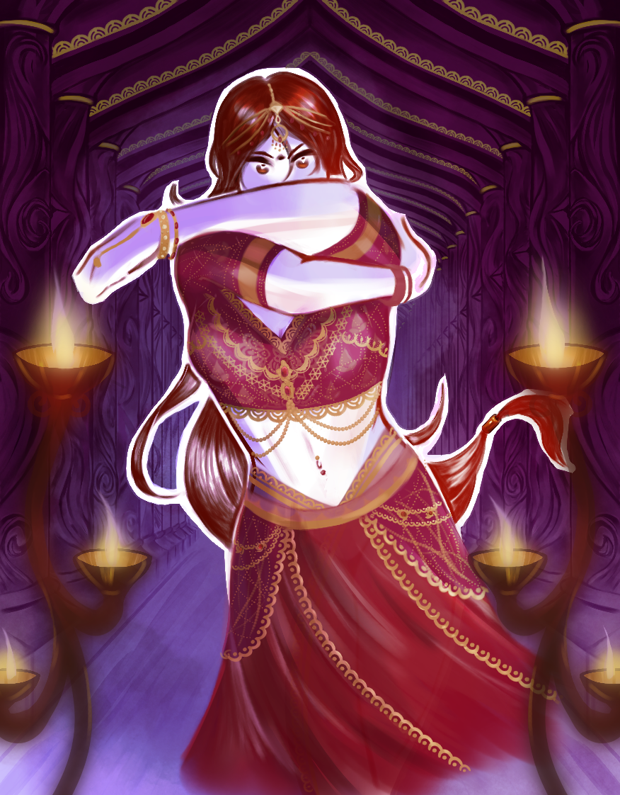 Indian danser illustration