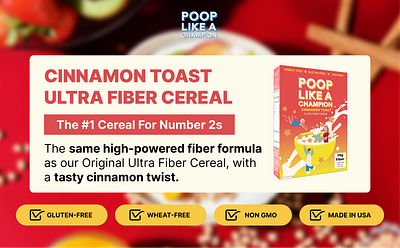 Poop Like a Champion Cinnamon Toast A+ Content Amazon Listing a content amazon amazon listing design graphic design