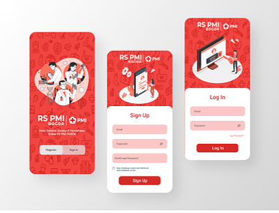 RS PMI - Hospital App | Daily UI Challenge 001 (Sign up flow) branding graphic design ui