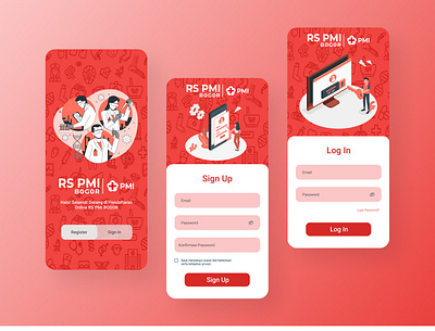 RS PMI - Hospital App | Daily UI Challenge 001 (Sign up flow) branding graphic design ui