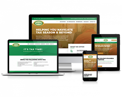 VillZap & Columbia Tax Service - Graphic Design & Web Design branding design graphic graphic design logo responsive website web design