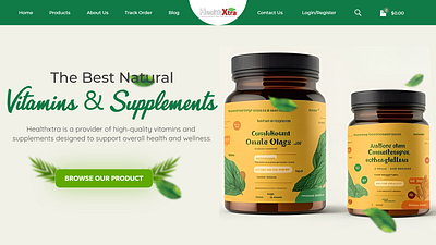 Supplements Landing Page design graphic design illustration inspiration landing page logo ui ui ux uiux design web design