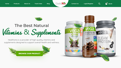 Supplements Landing Page design graphic design illustration inspiration landing page logo ui ui ux uiux design web design