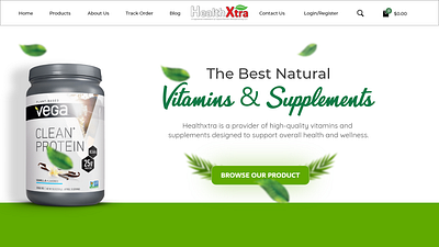 Supplements Landing Page design graphic design illustration inspiration landing page logo ui ui ux uiux design web design