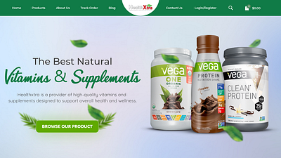 Supplements Landing Page design graphic design illustration inspiration landing page logo ui ui ux uiux design web design