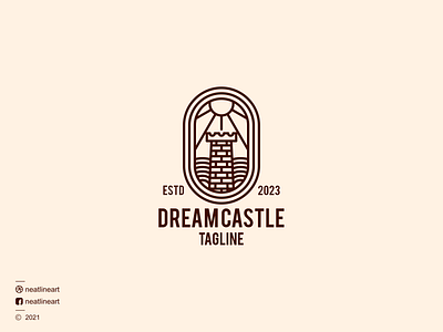 Dream Castle art branding castle design graphic design illustration lineart logo neatlineart ui vector
