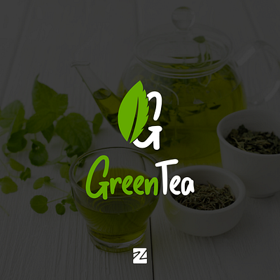 Green Tea Logo branding daun design graphic design green tea green tea logo leaf leaf logo logo logo g logos logotype natural simple logo symbols vector vintages