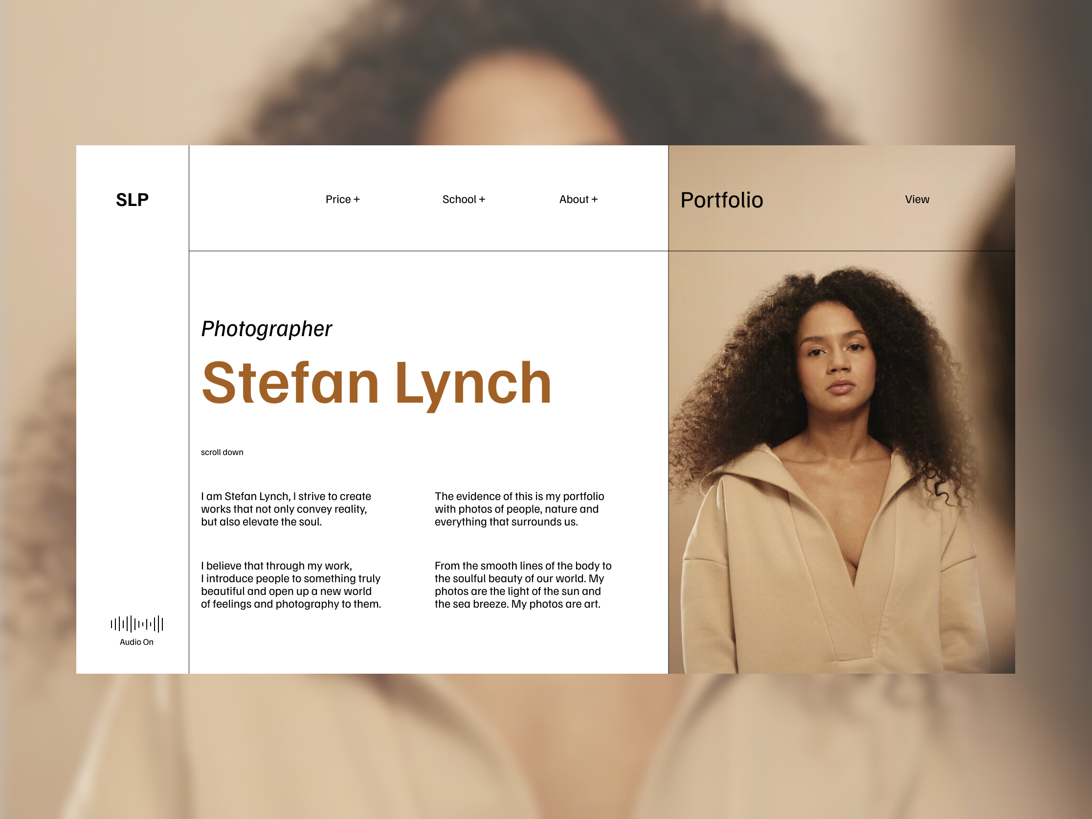 Photographer's website animation design landing photo photographer photographers website ui uiux