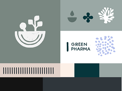 Pharmacy palette branding graphic design illustration vector