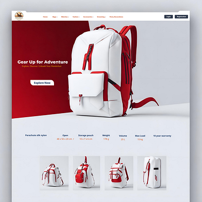 BackPack King design graphic design illustration inspiration landing page logo ui ui ux uiux design web design