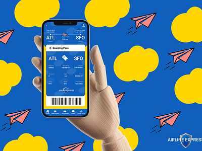 Daily UI #024 (Boarding Pass) 100daychallenge airline boarding pass branding daily challenge dailyui design iconography logo mobile ui qr tickets typography ui