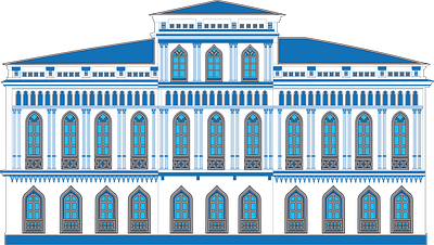Illustration of the House of the Governor (Museum of the History design graphic design illustration vector